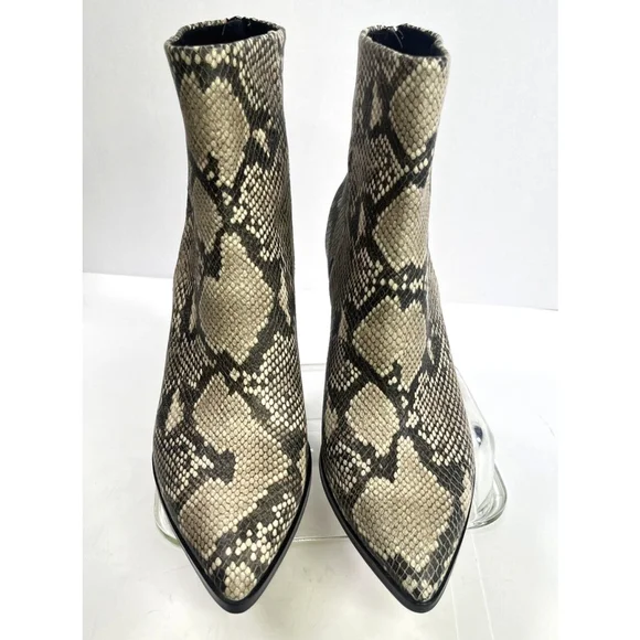 Dolce Vita Womens Snakeskin Print Leather Ankle Boots Size 9.5 Issa NEW - Picture 4 of 15